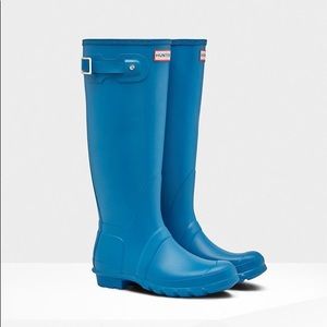 TALL BLUE HUNTER RAIN BOOTS